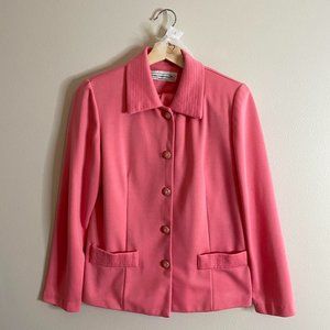 Vintage 80's Coral-Pink Suit Jacket, by Pablo Collection, Size M
